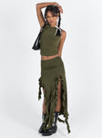 product Rendezvous Maxi Skirt Olive Princess Polly  Midi Skirts 