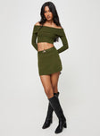 product Sani Mini Skirt Olive Princess Polly  Mini Skirts 