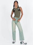 product Princess Polly Mid Rise  Clear The Air Jeans Light Wash Denim