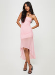 product Princess Polly Crew Neck  Bellair Mesh Maxi Dress Pink