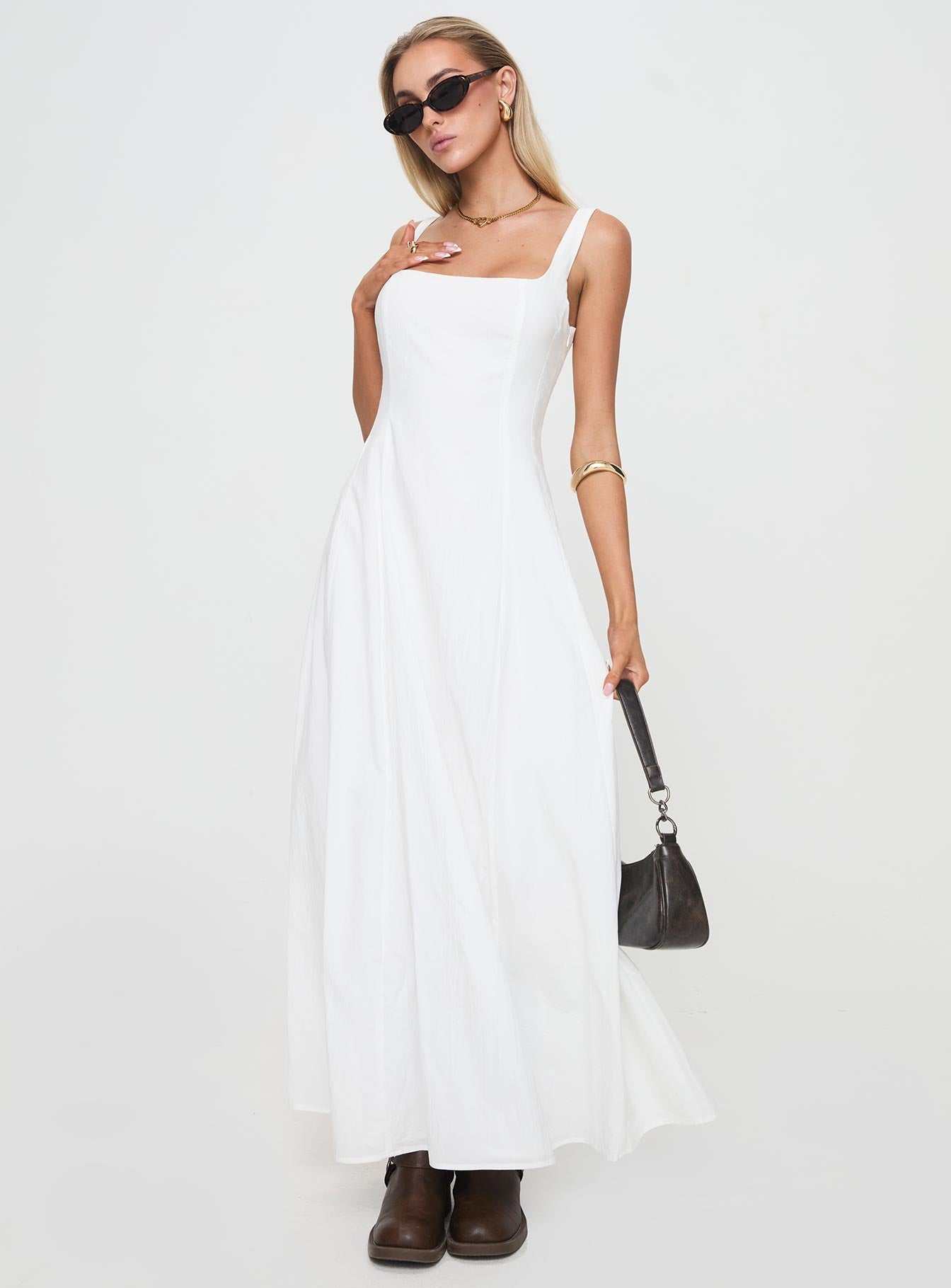 Collective Dress - You Can Maxi Dress White sixth image