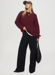 Niomie Knit Sweater Burgundy