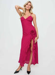 front view of model wearing Princess Polly Thalassa Maxi Dress Red Plunger 