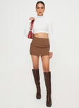 product Caraliia Mini Skirt Brown Princess Polly  Mini Skirts 