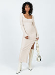 product Princess Polly High Neck  Barossa Long Sleeve Midi Dress Cream