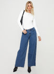 product Princess Polly High Waisted  Ramos Low Rise Jeans Denim Tall