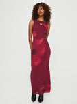 product Princess Polly High Neck  Rudy Maxi Dress Burgundy