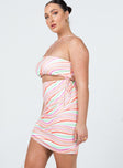 side view of model wearing Princess Polly Tender Heart Mini Dress Multi 