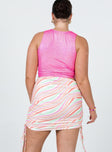 back view of model wearing Princess Polly Tender Heart Mini Skirt Multi 