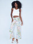 front view of model wearing Princess Polly Arlowe Flare Pants Multi 