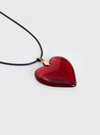 Wild Heart Necklace Gold / Red