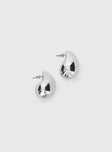 Dazzling Teardrop Earrings Silver