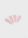 Felipe Hair Clip Pack Pink