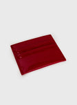 Jakari Card Holder Patent Red