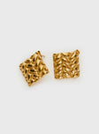 Earrings Gold-toned, stud fastening