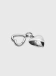 Two Lovers Key Ring Silver