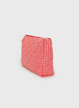 Wishes Granted Makeup Bag Red Gingham