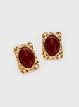 Jaquetta Earrings Red / Gold