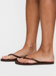 Havaianas Slim Logo Flip Flop Brown / Pink