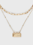 Team Layered Necklace Pack Gold