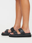 Ma Belle Sandals Contrast Stitch