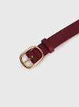 Weekend Travels Belt Dark Red