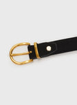 Jaslynn Faux Suede Belt Black