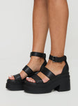 Adelle Platform Heels Black