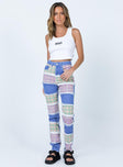 front view of model wearing Princess Polly The Ragged Priest Vision Jeans Multi Mid Rise 