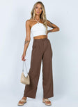 product Princess Polly High Waisted Pants  Archer Pants Brown