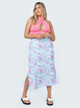   front view of model wearing Princess Polly Aliana Midi Skirt Multi 