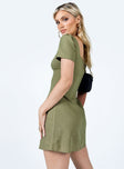 product Princess Polly Asymmetric Neckline  Hastings Mini Dress Khaki