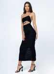 product Princess Polly Asymmetric Neckline  Lapira Maxi Dress Black