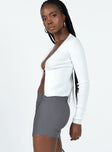 Motel Wahip Mini Skirt In Soft Tailoring Grey