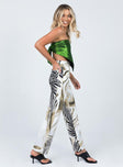 side view of model wearing Princess Polly Alanna Pants Multi 