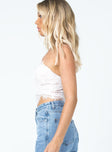 side view of model wearing Princess Polly Katalina Top White 