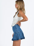 product Rescue Me Pleat Mini Skirt Denim Princess Polly  Mini Skirts 