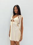 product Princess Polly Asymmetric Neckline  Barbara Mini Dress Ivory