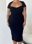 product Princess Polly Asymmetric Neckline  Ellisen Midi Dress Black Curve