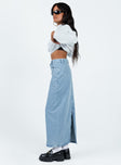 product The Ragged Priest Carpenter Maxi Skirt Mid Blue Princess Polly  Maxi 