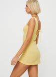 product Princess Polly Scoop Neck  Eberose Reversible Mini Dress Yellow