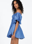 product Princess Polly Asymmetric Neckline  Halton Mini Dress Blue