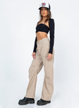 product Princess Polly High Waisted  Miami Vice Pants Beige