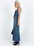 product Wyoming Midi Skirt Blue Denim Princess Polly  Maxi 