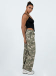 Front view of model wearing  front Princess Polly High Waisted Pants High Waisted Pants High Waisted Pants  Ravenslea Cargo Pants Light Camouflage