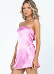 product Princess Polly Asymmetric Neckline  Shaya Strapless Mini Dress Pink