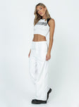 product Princess Polly High Waisted Pants  Austin Parachute Pants White