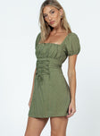 product Princess Polly Square Neck  Fauci Mini Dress Green