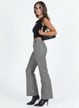 Front view of model wearing  front Princess Polly High Waisted Pants High Waisted Pants High Waisted Pants High Waisted Pants  Seba Pants Grey