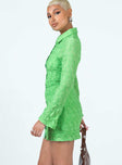 product Princess Polly V-Neck  Calvert Long Sleeve Mini Dress Green